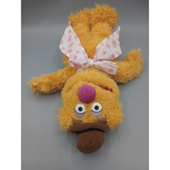 Vtg 80s Muppets Fozzie Bear Plush Beanie Bottom Doll Disney Original 12" Toy - Picture 7 of 11
